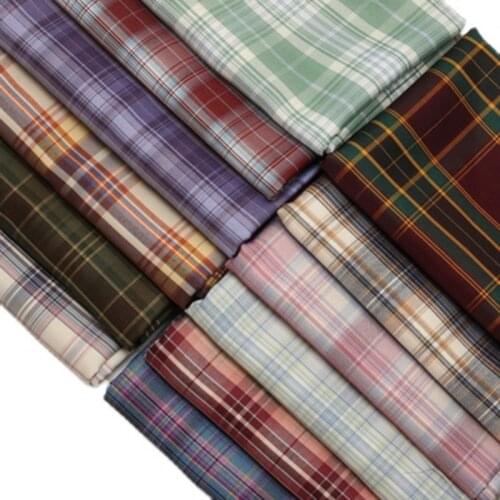Polyester Yarn-Dyed Plaid Fabric For Skirt Sewing Jk Pleated Skirt Uniform Hair Tie Material 50x145cm A011