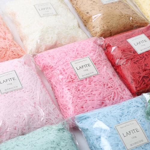 100g DIY Paper Raffia Shredded Paper Decor Confetti Wedding Birthday Christmas Gift Box Filling Material Tissue Packaging Filler