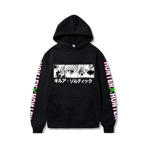 Japanese Anime Cartoon Hunter X Hunter Men Sweatshirt Killua Eyes Hoodie Men Women Unisex Hoodies Sweatshirts Harajuku Hoodie