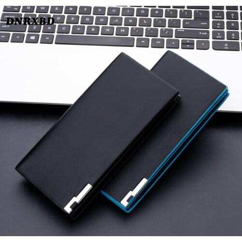 Mens Wallet Slim Leather Wallets Thin Male Long clutch purse for male luxury Brand men wallet ID Credit Card Holders Coin Purse