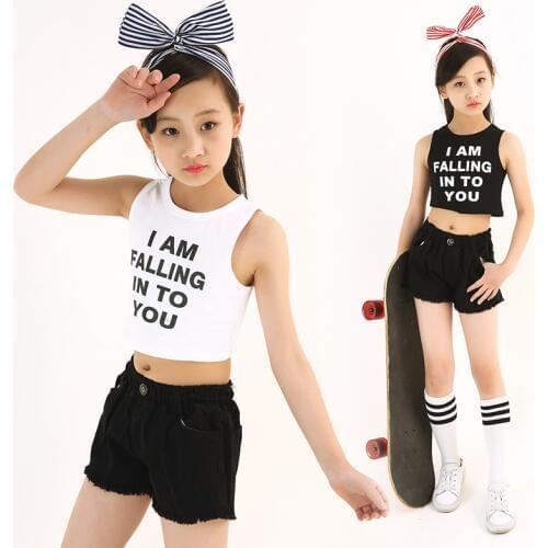 Kids Letter Crop Tank Tops Legging Two Pieces Set For Girls Summer Style Teenage Girl Hip Hop Clothing 10 12 14 16 18 Years