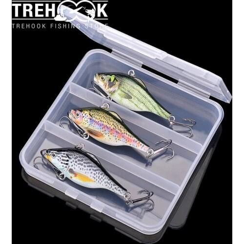 TREHOOK 3pcs 65mm 12g Sinking Rattling Vibes For Winter Fishing Lure Set Of Wobbler For Pike Roll Crankbaits Fishing Tackle 2021