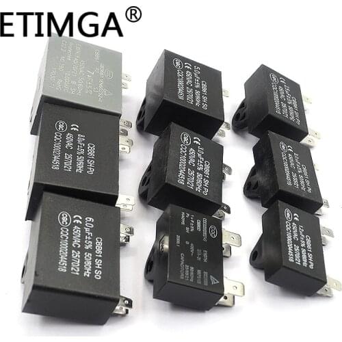 CBB61 air conditioner external fan start capacitor 1.2/1.5/2/2.5/3/3.5/4/ 4.5 / 5/6/7/8 / 10/12UF 450V air conditioner insert ca