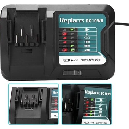For MAKITA DC10WD 10.8V-12V Lithium Battery Electric Tool Charger To Charge BL106 BL02 BL104 Batteries