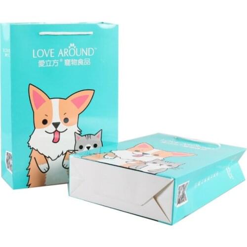 UV Protected Eco-Friendly Paper Bag with Logo Print Marble Design Paper Bag For Apparel --XP2088