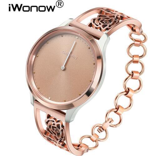 Women Jewelry Watchband for Garmin Vivomove HR / 3 / Venu / Luxe / Style Watch Band Quick Release Stainless Steel Strap Bracelet