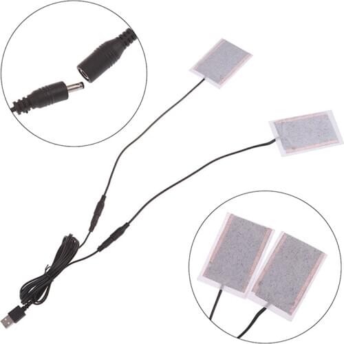 1Set DIY USB Heating Heater Winter Warmer Plate for Pad Shoes Gloves Portable