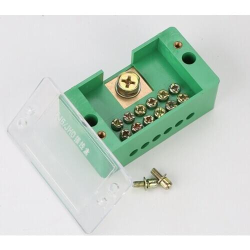 1pcs Fire retardant PC material for single phase one in Six out terminal block wire junction box
