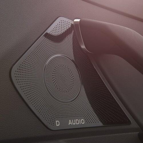 For VW Volkswagen Arteon 2017 2018 2019 2020 Car Door High Loudspeaker Sound Chrome Speaker Cover Trim Frame Sticker Interior