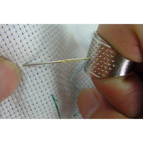 2pcs/ lot thimble adjustable stitch needle hoop ring for Ribbon embroidery stitching Craft sewing DIY needlework set plus