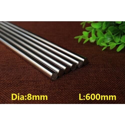 30pcs/lot 8mm linear shaft 600mm long 8x600mm chromed plated linear shaft hardened shaft rod bar CNC router 3D printer
