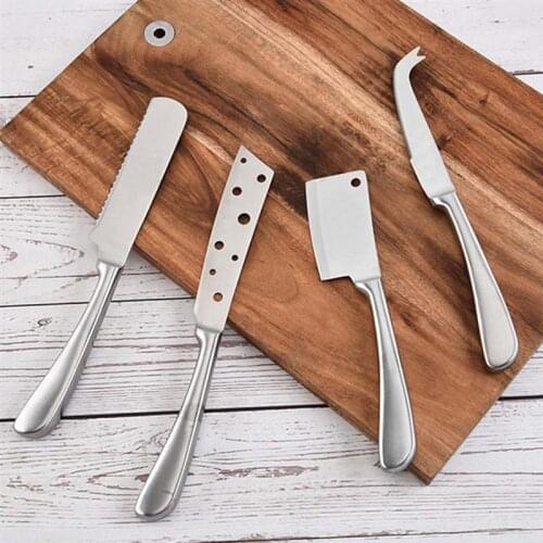4pcs/Set Stainless Steel Cheese Cutter Butter Cream Knife Grater Wipe Cream Bread Jam Buffet Tool Kitchen Baking Tools