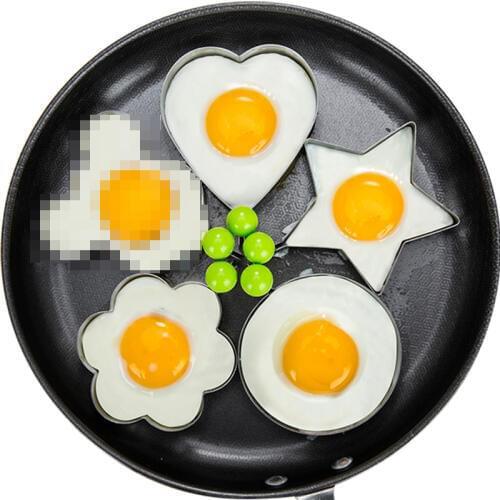 5 Style Stainless Steel Fried Egg Shaper Pancake Mould Omelette Frying Egg Cooking Tools Kitchen Accessories Gadget 1pcs