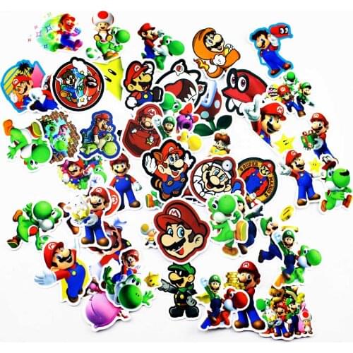 50PCS Game Stickers Travel Luggage Phone Guitar Laptop Classic Cartoon Sticker Decals Fun for Kid Toys Gift