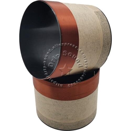 2pcs 76mm 76 Core 8ohm Bass Voice Coil BASV Black Aluminium Woofer Sound Drive Speaker Repair Parts