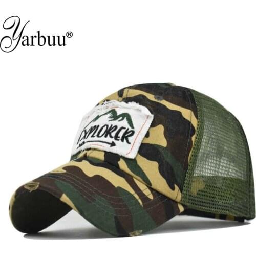 [YARBUU] New brand baseball cap Snapback leisure Washed Baseball Caps Explorer peak Hip Hop hat Summer net hat Women Man