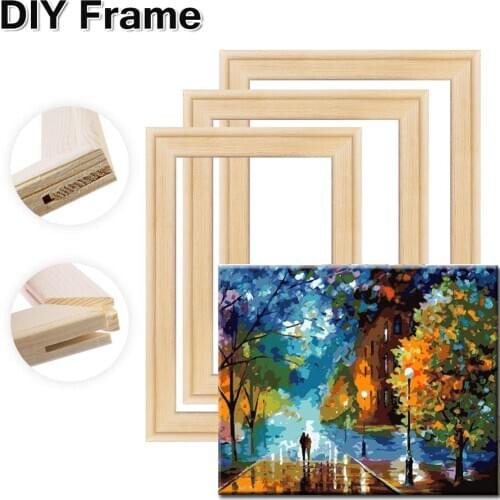 40x50cm Wooden frame for canvas oil Painting by numbers diy frame for photo inner frame for wall home decoration