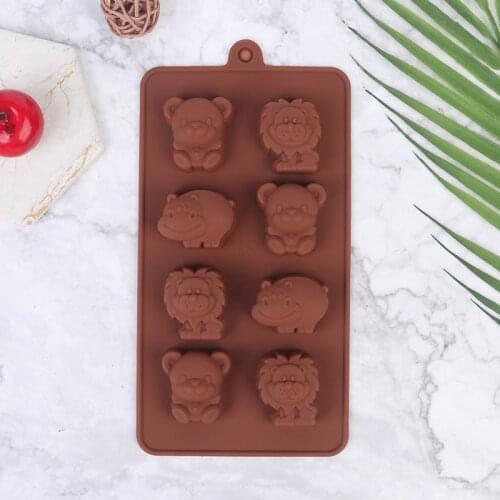 1PCS Animal Silicone Mold Hippo Lion Bear Shape Chocolate Soap Cake Decorating DIY Kitchenware Bakeware Ice Mold Baking Tools