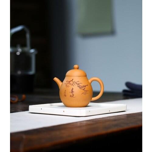 Qiu Shui Hu China Kettle Ceramic Teapot For Tea Puer Oolong Tea Set Handmade
