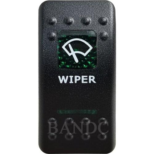 WIPER Rocker Switch Cover Cap Green Window Labeled for Car Boat Truck Carling ARB NARVA ,Cover Cap Only！Waterproof
