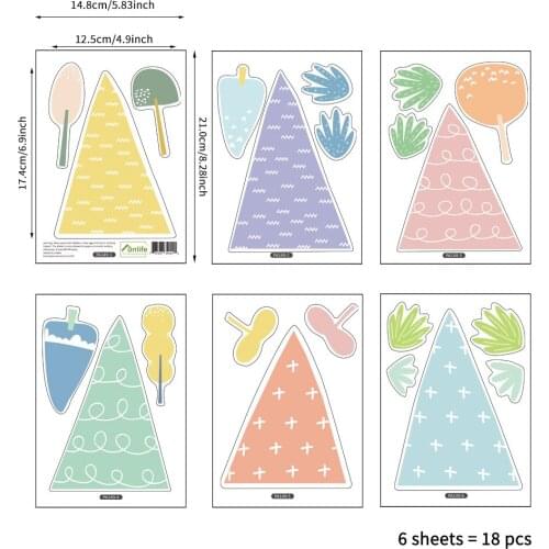 Cartoon Wall Decals Rainy Cloud Tree Wall Stickers Peel Stick Window Glass Wallpaper Vinyl Decal Baby Girl Bedroom Decor