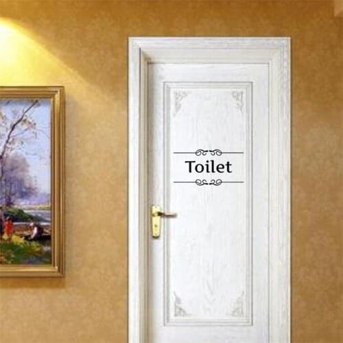 Toilet door Entrance Sign stickers diy personalized bathroom decoration wall decals For Shop Office Home Cafe Hotel
