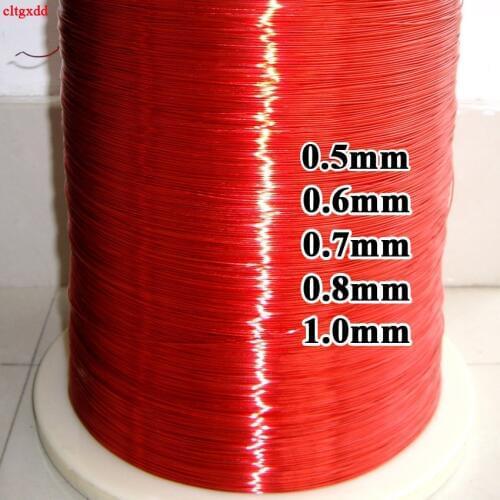 Red Magnet Wire 0.5 0.6 0.7 0.8 1.0 mm New polyurethane enameled wire Enameled Copper wire 2uew Magnetic Coil Winding 1 merter