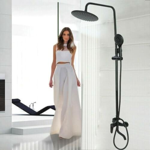 New Bathroom Stainless Steel Shower Set Household with Hand-held Shower Bathtub Faucet Wall-mounted Bathroom Shower Supplies