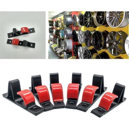 Car Wheel Fixed Plastic Wall Display Tire Reinforcement Tool Metal Display Frame Hook Decorative Wheel Hook