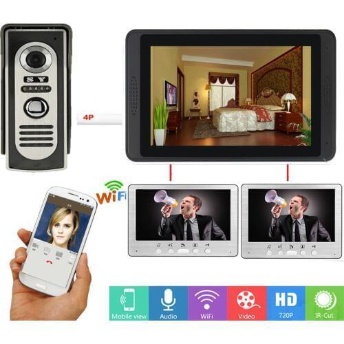 APP Remote Unlock Door Intercom 7 Inch Monitor Video Doorbell Intercom With 1200TVL Outdoor Camera Video Door Phone Intercom KIT
