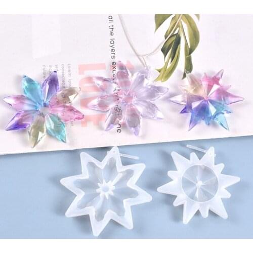 Christmas Ornaments Snowflake Pendant Casting Silicone Mould DIY Crafts Jewelry Making Tools Crystal Epoxy Resin Mold