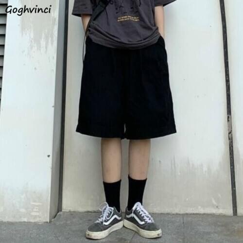 Shorts Women Elastic Waist Loose Harajuku Solid Simple Comfortable Couples Boyfriend Streetwear Fashion Chic Fit Hot Sale Womens