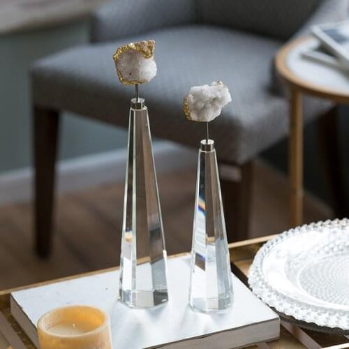 Modern Natural Crystal Stone Ornaments Home Accessories Luxury Model Room Hotel Villa Club Soft Desk Decor Furnishings