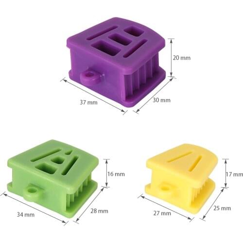 3pcs/Set Dental Oral Occlusal Pad Mouth Prop Bite Opener Rubber Silicone Large Medium Small