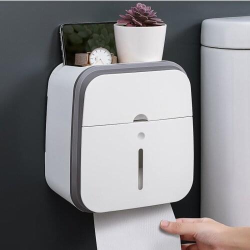 Waterproof Tissue Rack Paper Towel Dispenser Wall Mounted Pumping Box Free Perforation Bathroom Living Room Bedroom Paper Rack