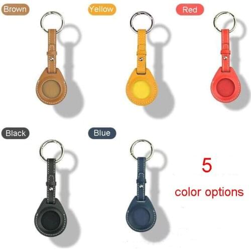 10 Pieces Bulk Protective Case For Apple Airtag PU Leather Keychain Case Holder High Quality PU Case for Airtag