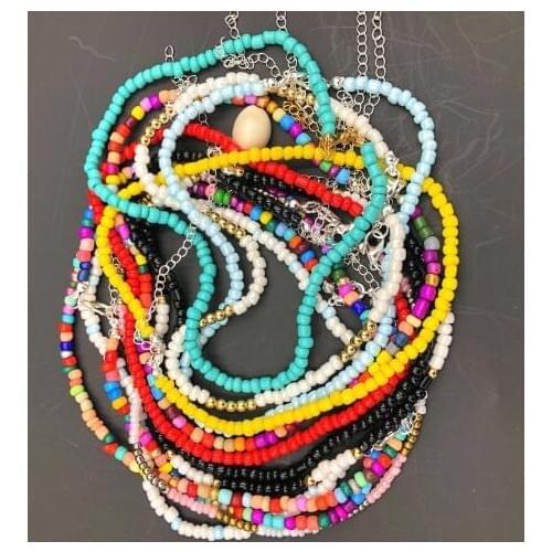 11 Style Colorful Beaded Choker Necklaces for Women Bohemia 2019 Fashion Jewelry Short Necklace Female Gift New Hot