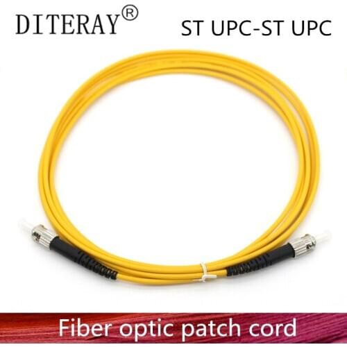 10PCS/LOT ST/UPC to ST/UPC Fiber Optic Patch Cord Cable ST-ST 3M Jumper Single Mode Simplex 3.0mm Optical Fibra Optica FTTH