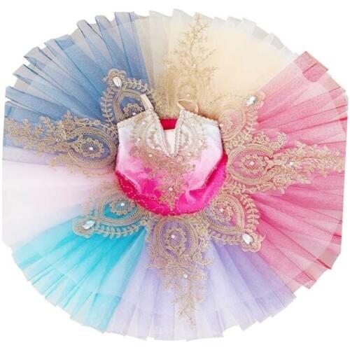 2020 clorful New pattern of female professional ballet pattern of adult rainbow color ballet costume girls ballet tutu skirt