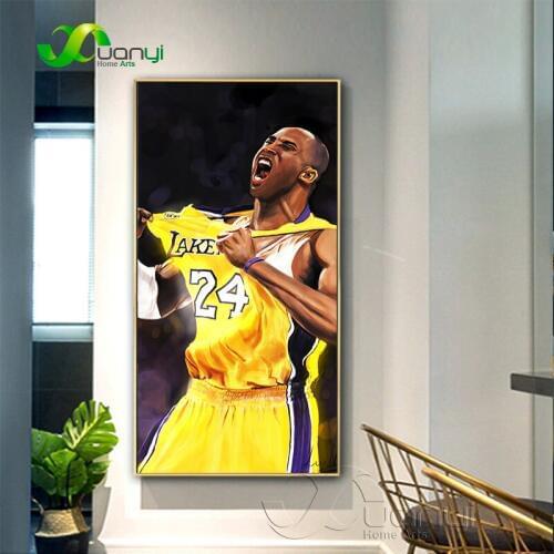 Basketball Super Star Kobe Bryant Abstract Poster And Print Home Cuadros Wall Picture Canvas Painting For Living Room Decoration