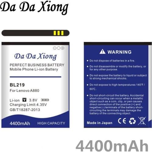 DaDaXiong 4400mAh BL 219 BL219 Battery for Lenovo A880 S856 A889 A890e S810t A850+ A916 battery