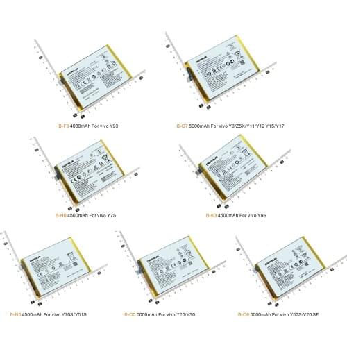 B-F3 B-G7 B-H0 B-K3 B-N5 B-O5 B-O8 Battery For vivo Y93 Y3 Z5X Y11 Y12 Y15 Y17 Y7S Y9S Y70S Y51S Y20 Y30 Y52S V20SE Batteries