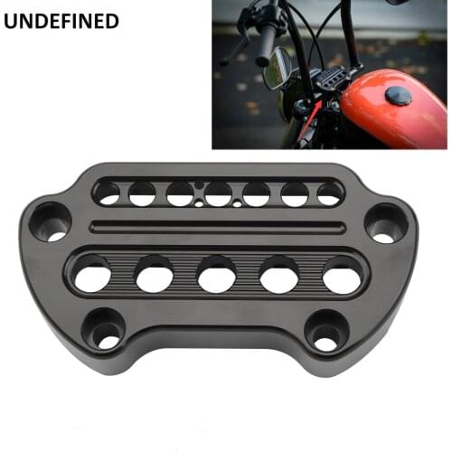 Motorcycle Aluminum Indicator Light Handlebar Top Bar Riser Clamps Mount for Harley Sportster 1200 883 XL Dyna Low Rider FXDF