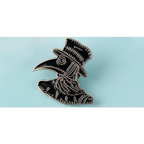 Plague Doctor Pins Doctor Schnabel Brooches Dark Punk Badges Lapel pins Men Women Steampunk jewelry