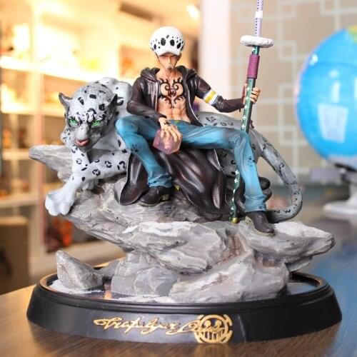 One Piece Anime Figure Operation Devil Fruit GK Trafalgar Law Snow Leopard Scene Anime Statue Action Figure Boxed Doll Model Toy