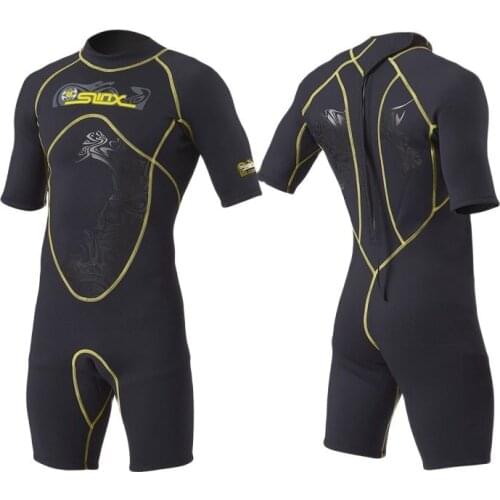 Slinx Wetsuit 3mm Short Sleeve Jumpsuit One-piece Neoprene Divingde Swimwear For Surfing Kayaking Swimming Snorkeling Boating