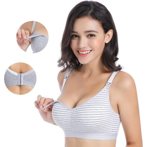 Cotton Maternity Nursing Bras for feeding Open Buckle BreastFeeding Prevent Sagging bras for Pregnant Women Pregnancy Clothes