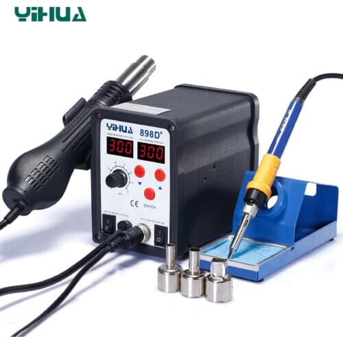 Cell Repair Tool Large Power Soldering Iron Station YIHUA898D+ Soldering Station Hot Air 720W For Motherboard Welder