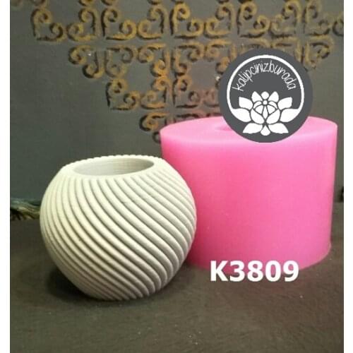 Round flower pot silicone mold