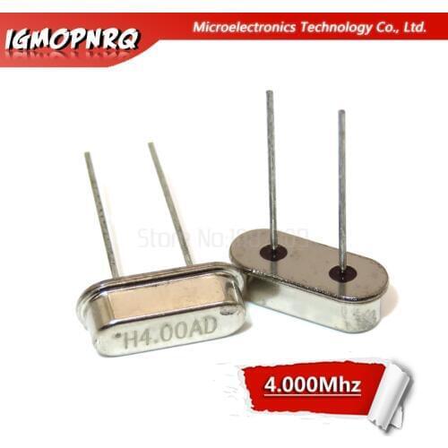 10PCS 4.000M 4.000Mhz 4 Mhz igMopnrq Quartz Crystal Resonator Passive Oscillator HC 49S New HC-49S